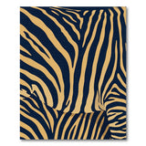 Bold Navy Gold Zebra Stripe Area Rug
