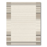 Beige and Neutral Modern Beige Grey Striped Area Rug