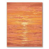 Sunset Waves Orange Area Rug