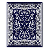 Navy Blue Intricate Persian Vine Area Rug