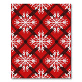 Red Red Snowflake Plaid Area Rug