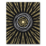 Golden Sunburst Mandala Area Rug