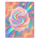 Rainbow Cotton Candy Swirl Area Rug