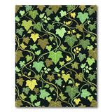 Vibrant Green Ivy Leaf Area Rug