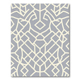 Grey Grey Geometric Lattice Area Rug