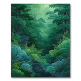 Misty Emerald Forest Canopy Area Rug
