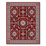 Traditional Persian Red Traditional Persian Floral Area Rug