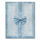 Distressed Blue Bow Vintage Area Rug
