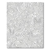 Fluid Wave Black White Abstract Area Rug