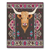 Highland Cow Southwestern Area Rug