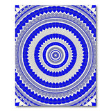 Blue Mandala Geometric Area Rug