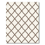 Brown Moroccan Trellis Geometric Area Rug