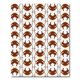 Brown Tan Interlocking Geometric Area Rug