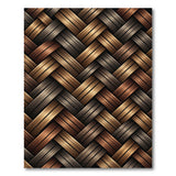 Brown Tan Woven Geometric Area Rug