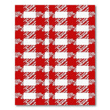 Red and White Checkered Rustic Farmhouse Area Rug