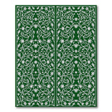 Emerald Green Intricate Floral Vine Rug