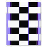 Purple Black Geometric Modern Area Rug