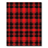 Rustic Farmhouse Black Red Black Buffalo Plaid Area Rug