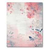 Watercolor Blush Pink Floral Area Rug