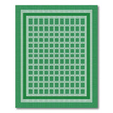 Vibrant Green Grid Geometric Geometric Modern Area Rug