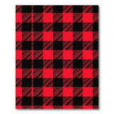 Bold Black Red Plaid Rustic Farmhouse Rug