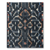 Geometric Modern Black Grey Orange Area Rug