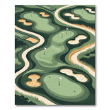 Golf Course Putting Greens Area Rug