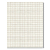 ODIKA Beige Windowpane Plaid Washable Rug - Low Pile Non-Slip Area Rug
