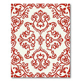 Floral Vintage Red Elegant Red Floral Damask Area Rug