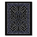 Traditional Persian Intricate Black White Traditional Persian Area Rug