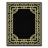 Art Deco Gold Border Geometric Area Rug