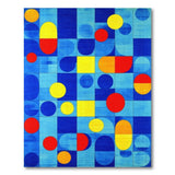 ODIKA Modern Abstract Geometric Washable Rug - Low Pile Non-Slip Area Rug for Living Room & Kids Room