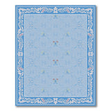 Vintage Blue Butterfly Floral Area Rug