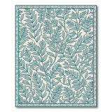 ODIKA Teal Botanical Washable Area Rug - Low Pile Non-Slip Pet & Kid Friendly
