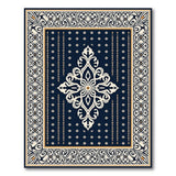 Navy Blue Persian Medallion No. 2 Area Rug