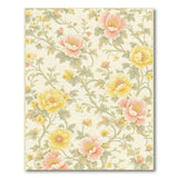 Vintage Peony Floral Area Rug in Yellow Pink