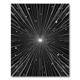 Starburst Black White Geometric Area Rug