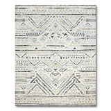 Beige Neutral Geometric Tribal Area Rug