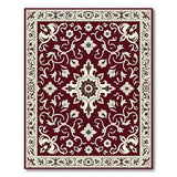 Burgundy Floral Persian Area Rug