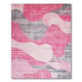 Abstract Area Pink Pink Abstract Wave Area Rug