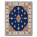 Navy Blue Traditional Persian Area Rug with Ornate Paisley Border