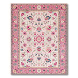 Pink Floral Blush Pink Floral Persian Area Rug
