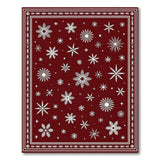 Red Snowflake Elegance Area Rug