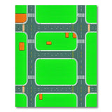 Green Kids City Roads Play Area Rug