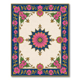 Exquisite Pink Floral Medallion Persian Rug