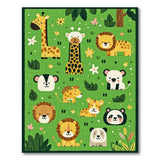 Playful Jungle Animals Kids Area Rug