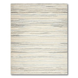Beige Neutral Horizontal Striped Area Rug