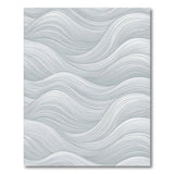 Grey Flowing Waves Abstract Area Rug