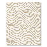 Abstract Area Beige Wavy Lines Abstract Area Rug