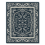 Black and White Traditional Persian Ornate Black White Traditional Persian Area Rug